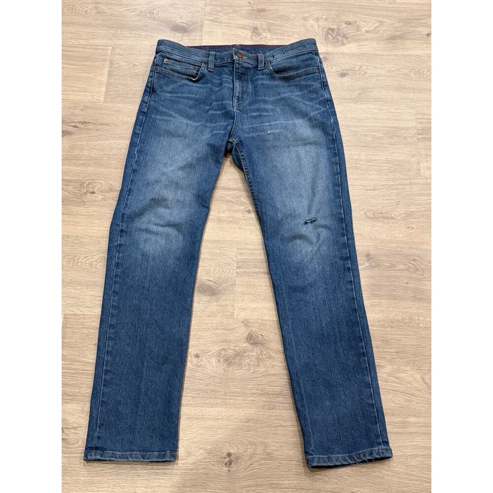 American Giant Dakota Stretch Straight Denim Jeans Mens 34X32 Medium Wash